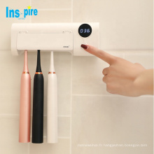 Porte-brosse à dents Uv mural multifonction de vente chaude désinfection 99,99% Uvc Uv brosse à dents désinfectant stérilisateur